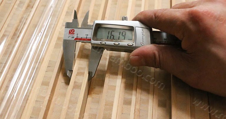 measure the thickness of bamboo furniture boards